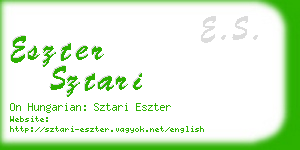 eszter sztari business card